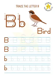 Free letter B tracing worksheets with adorable designs. Perfect for building writing skills. No sign up needed. Download your high-quality PDFs now!
