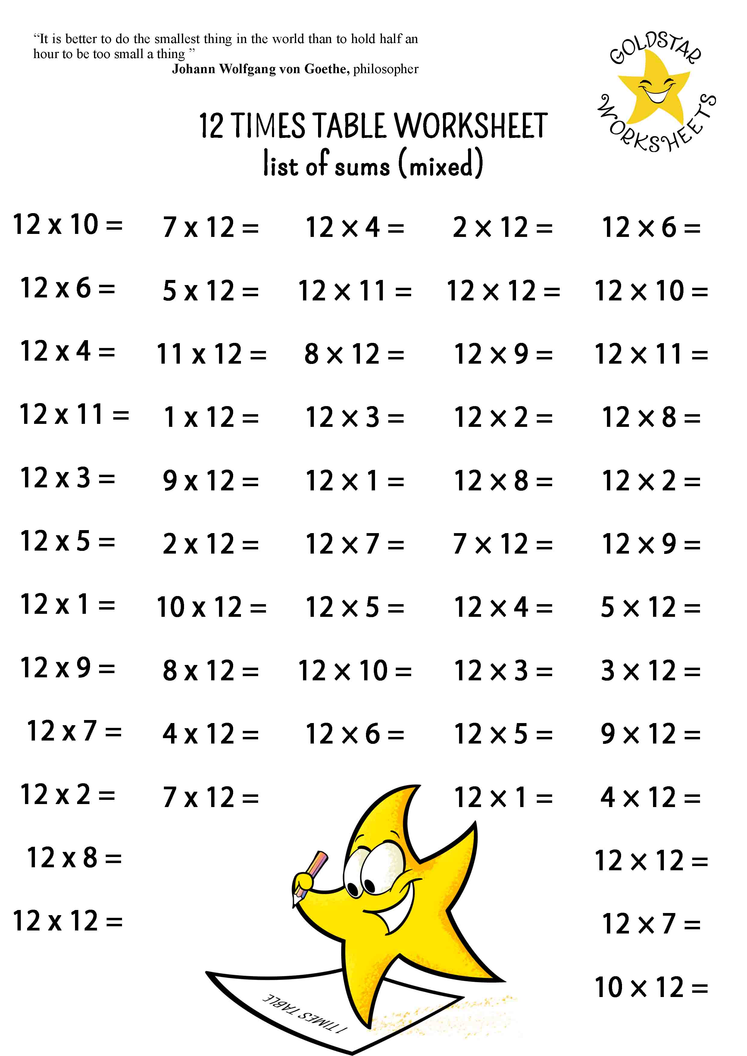 Easy way to learn 12 times tables pdf infoupdate
