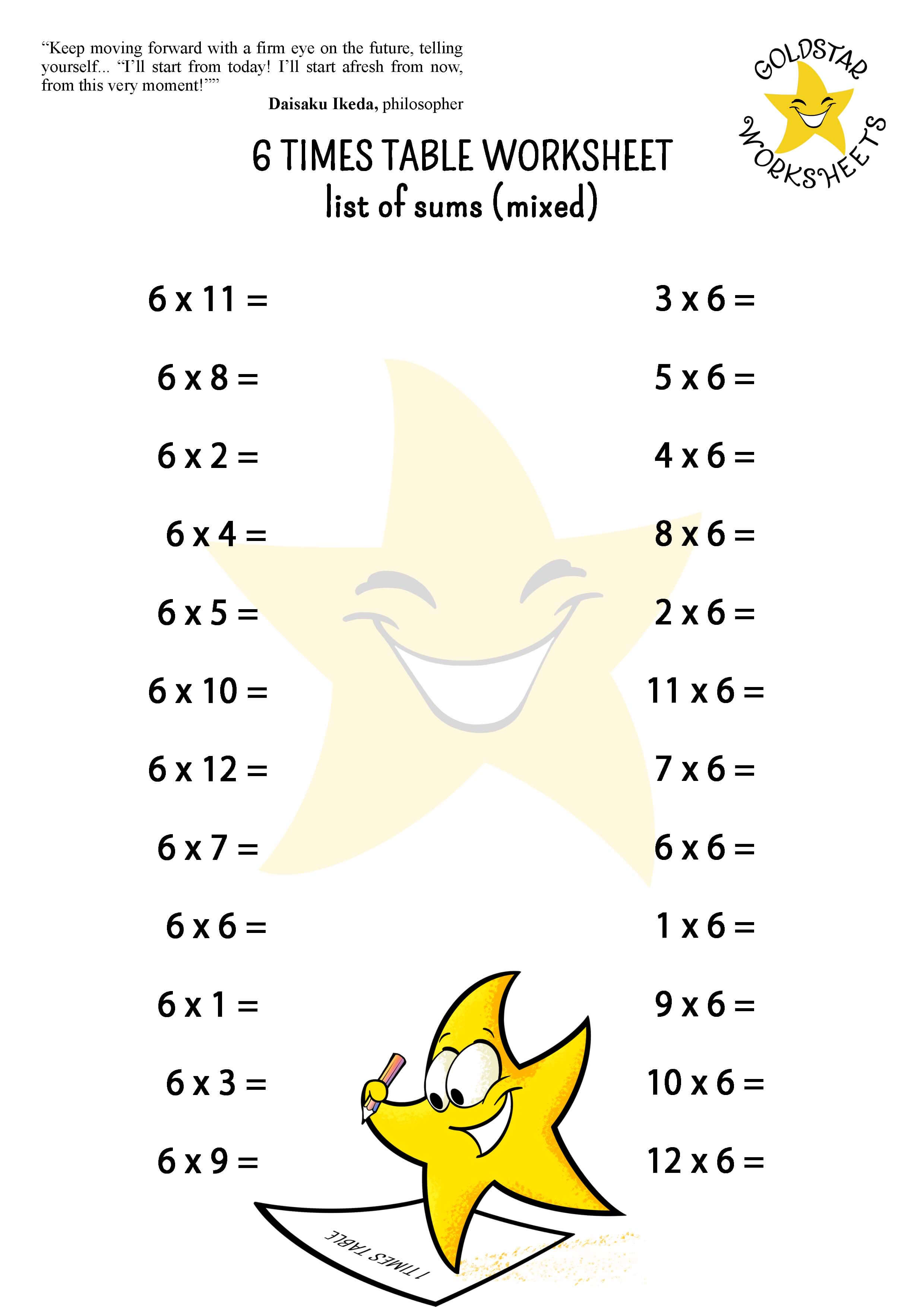 6 Times Table Worksheets Fun And Engaging Multiplication Activities