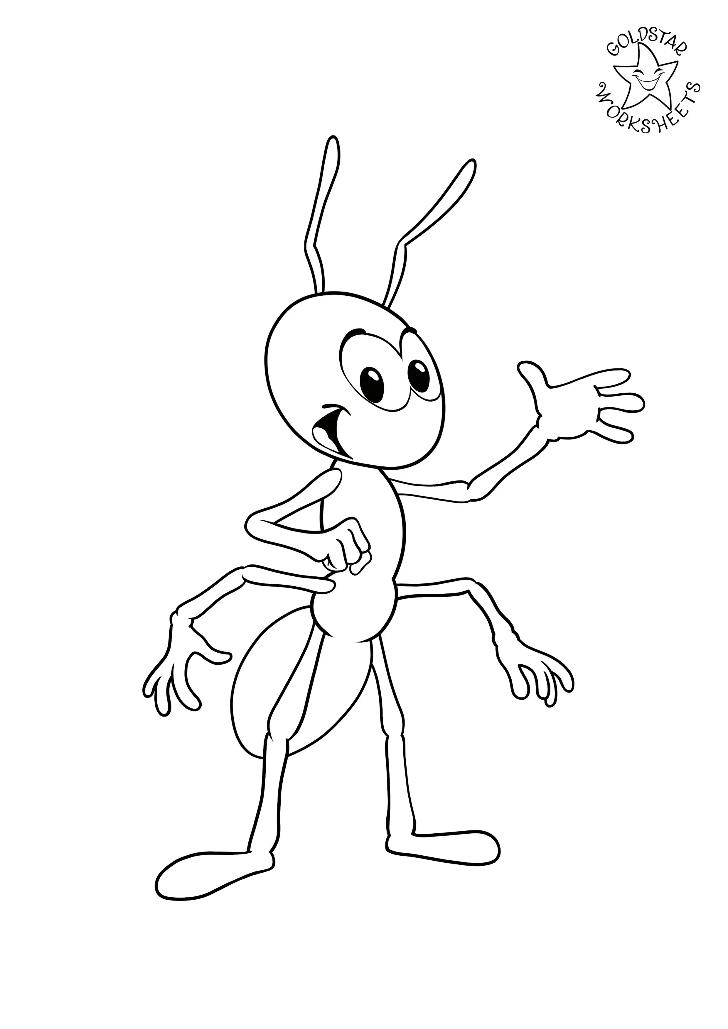 Ant coloring page