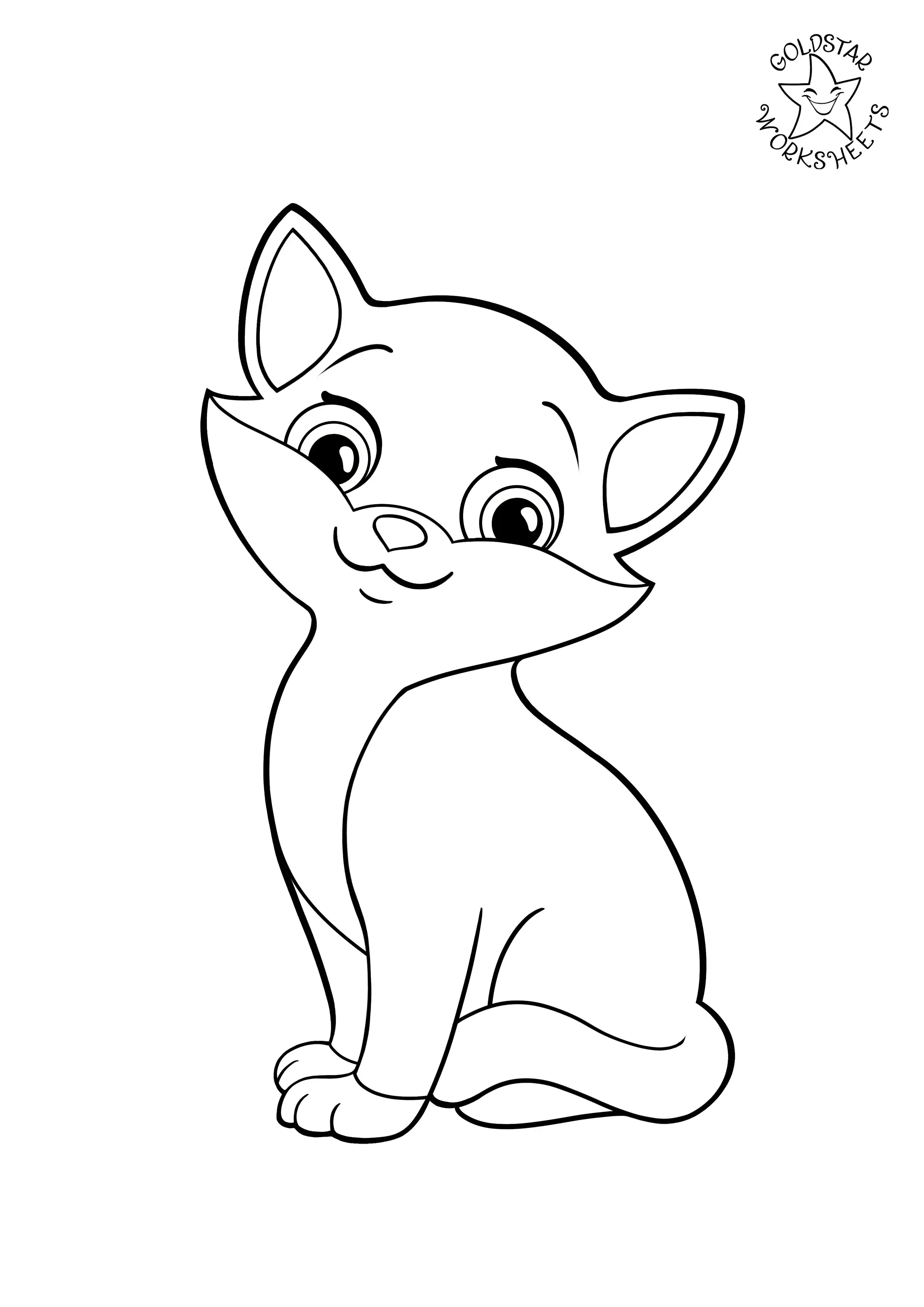 Cat coloring page