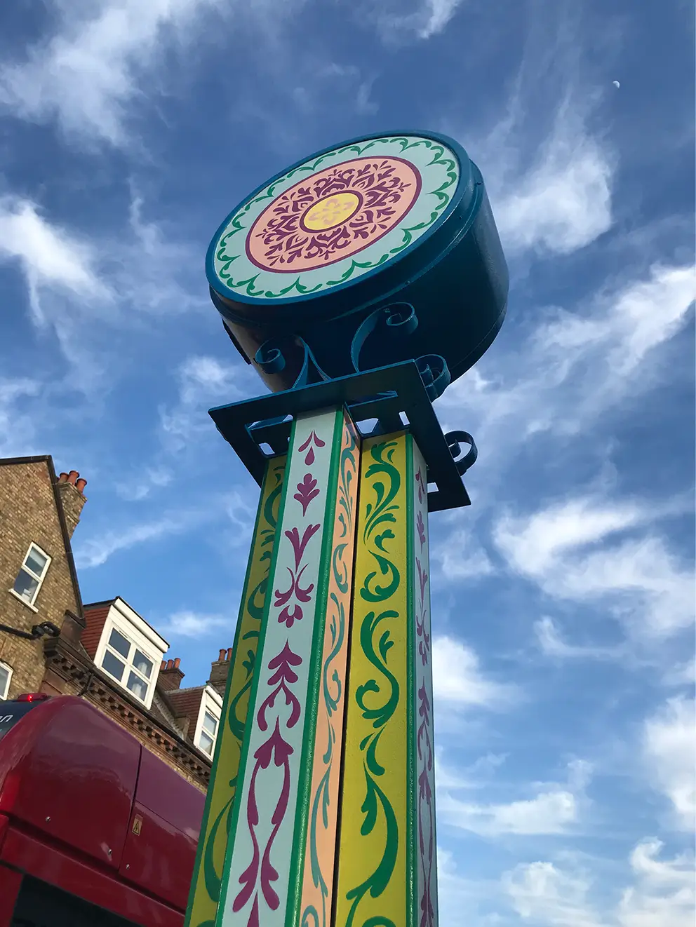 Clock sculpture in Cricklewood, London