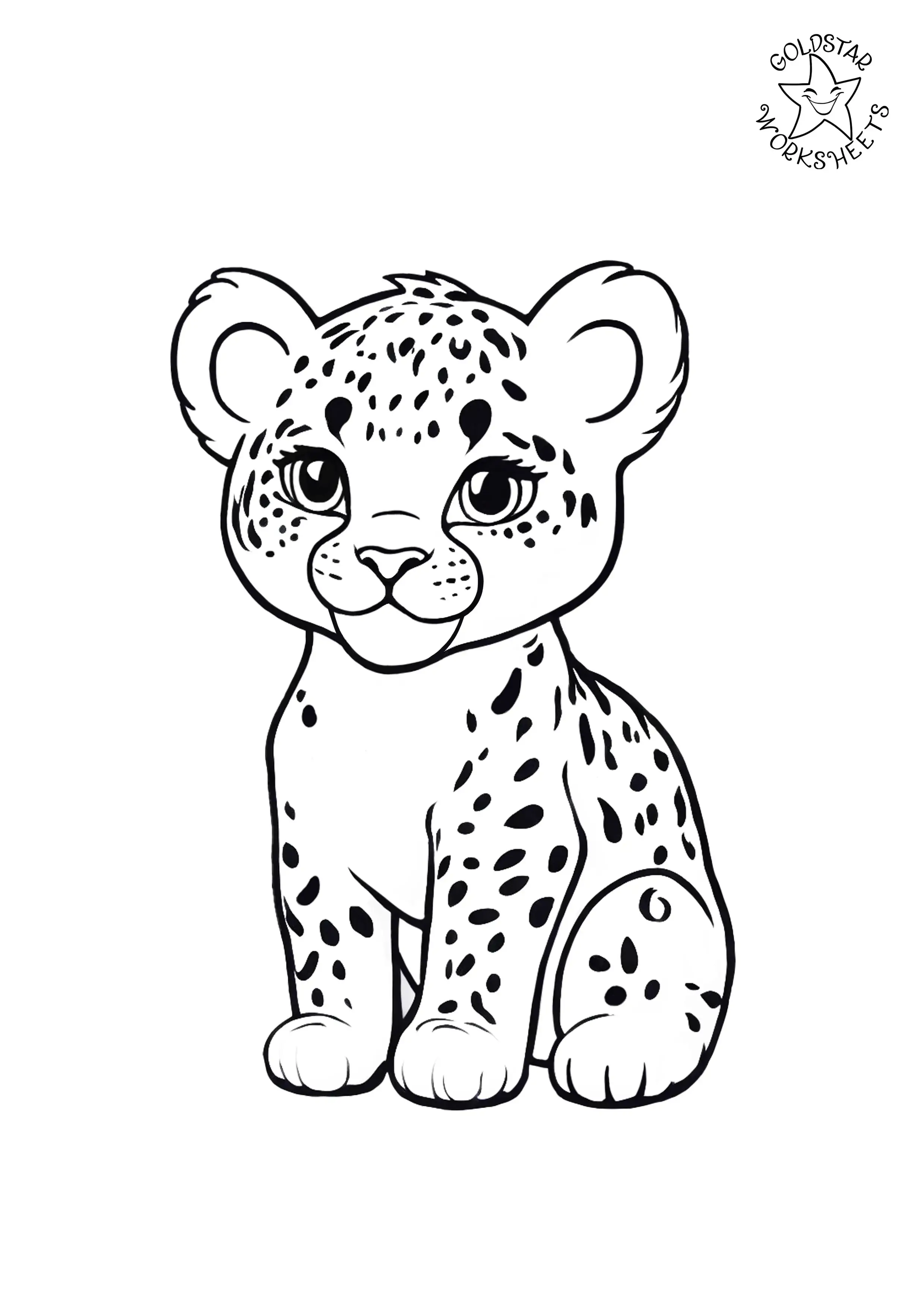 Leopard coloring page
