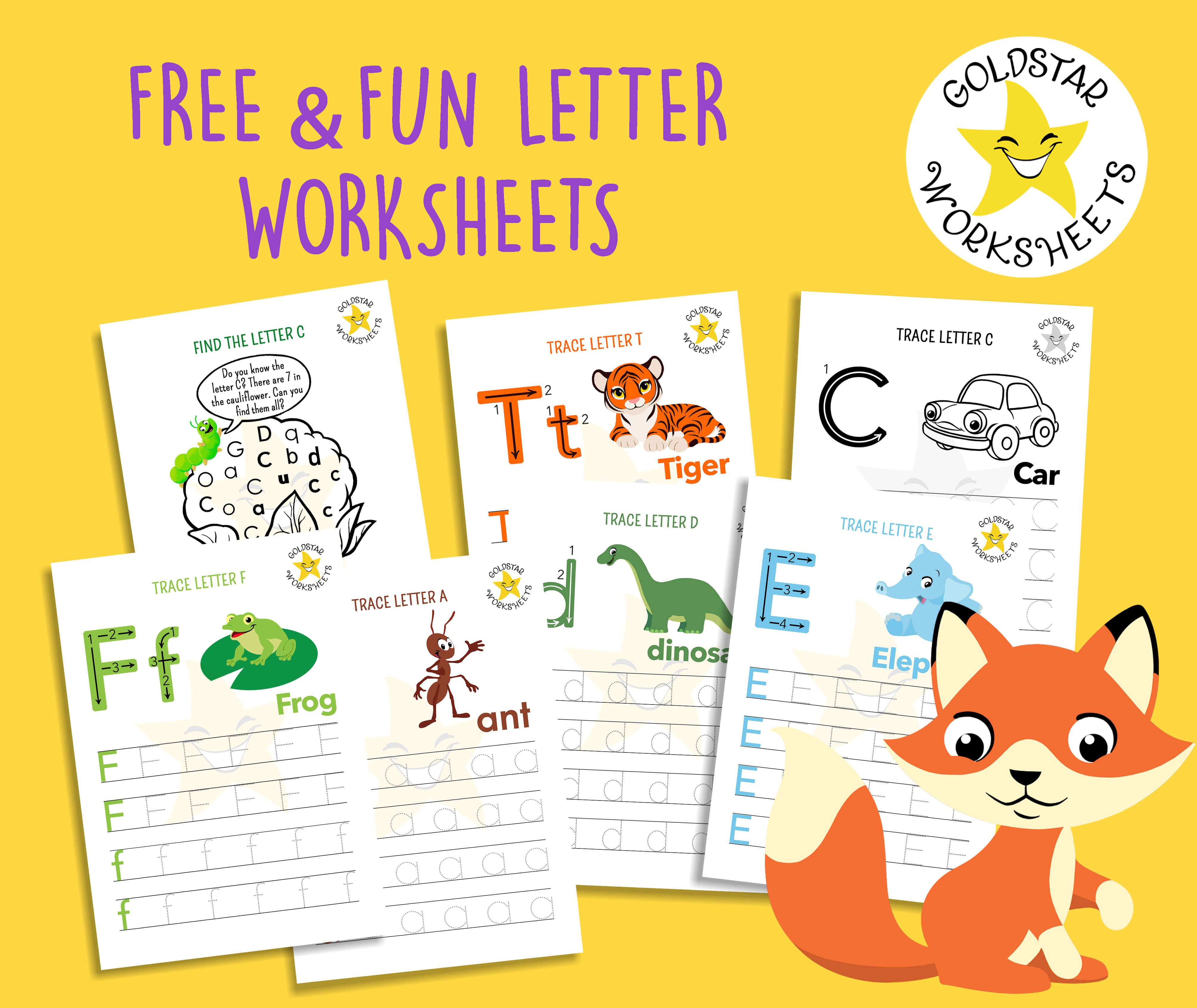 Variety of Letter Tracing Worksheets
