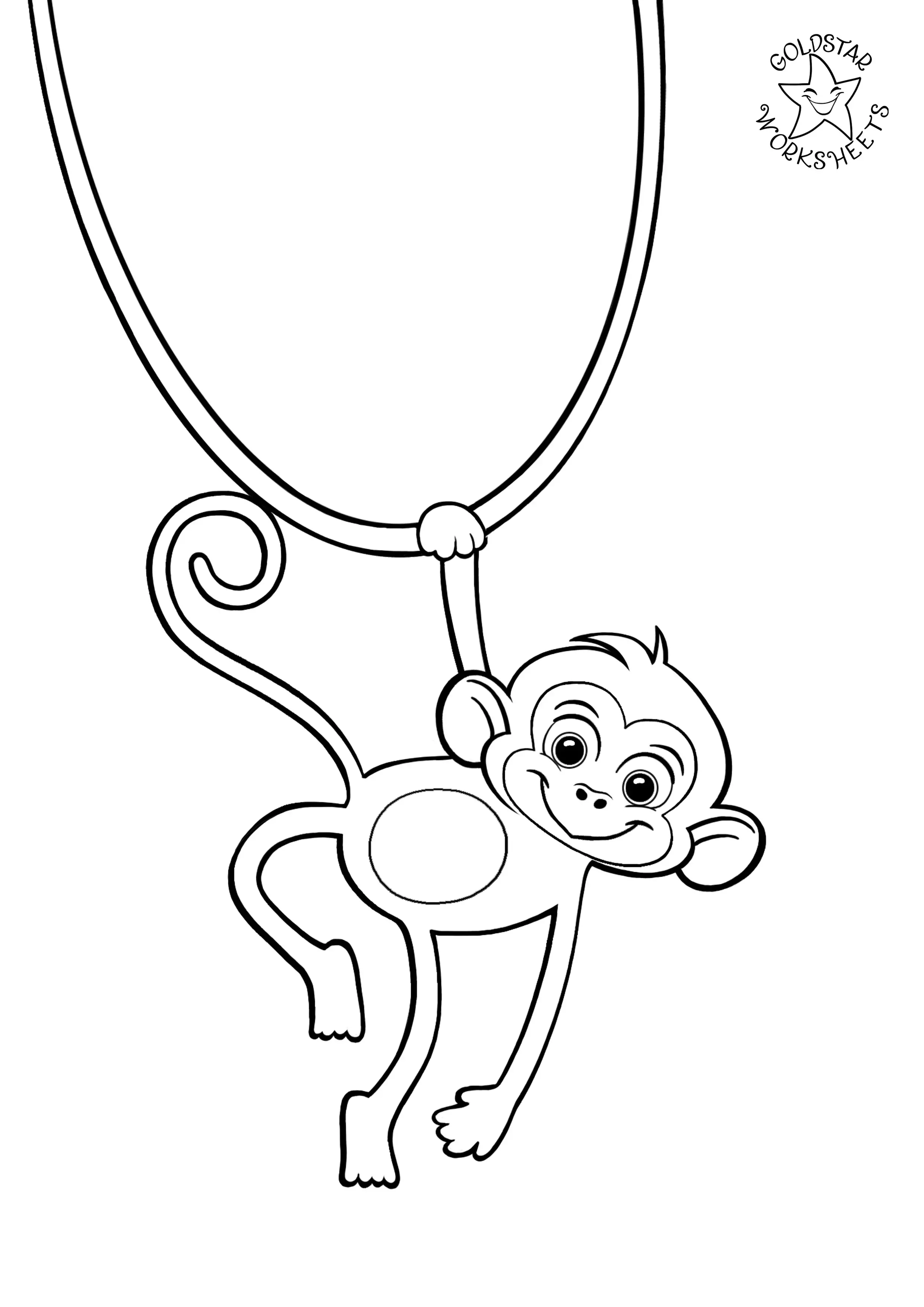 Monkey coloring page