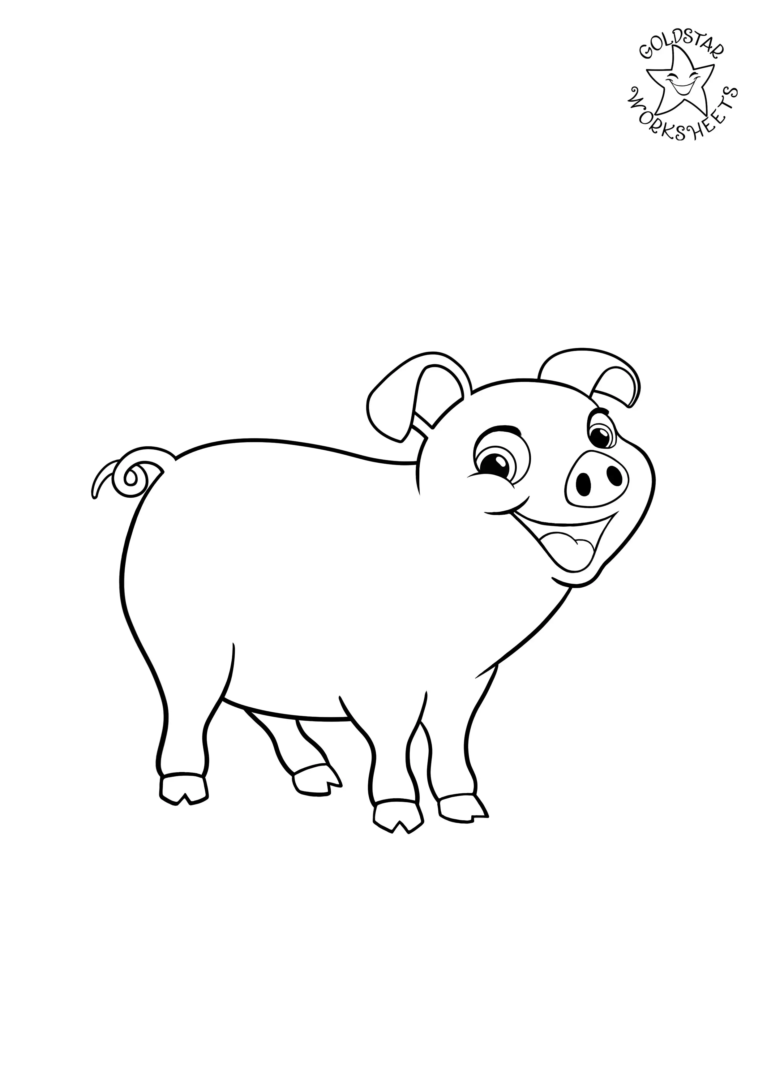 Pig coloring page