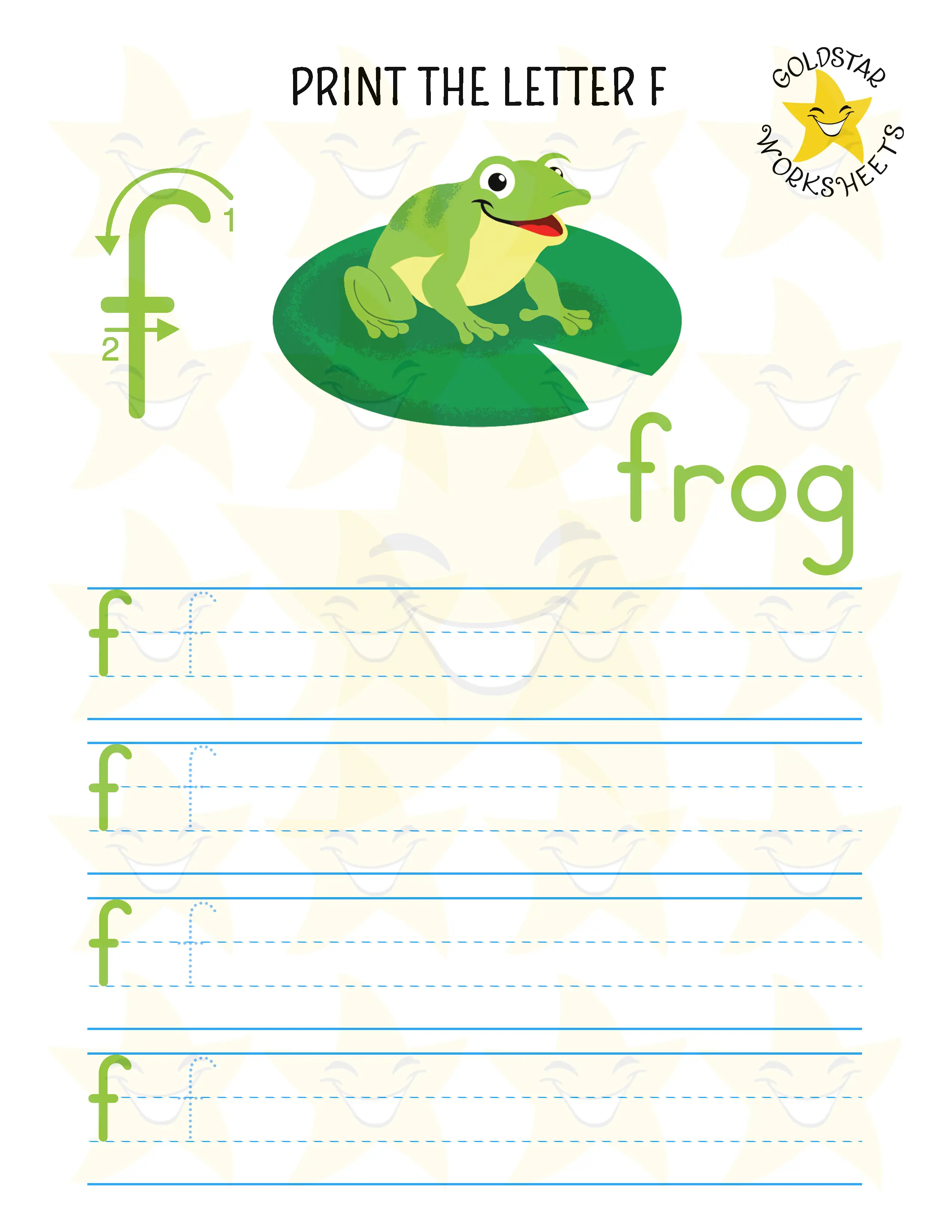 Print Lowercase Letter F Worksheet