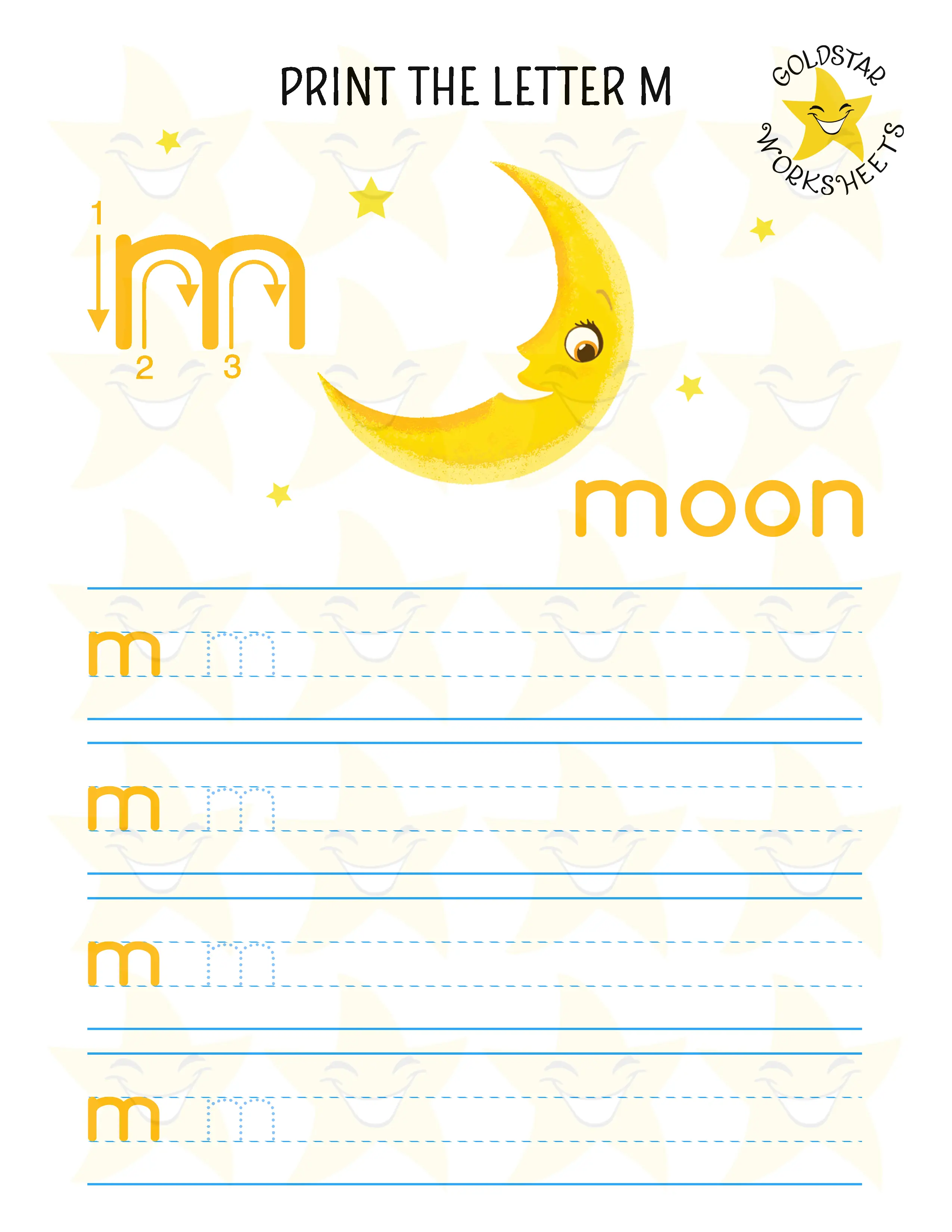 Print Lowercase Letter M Worksheet