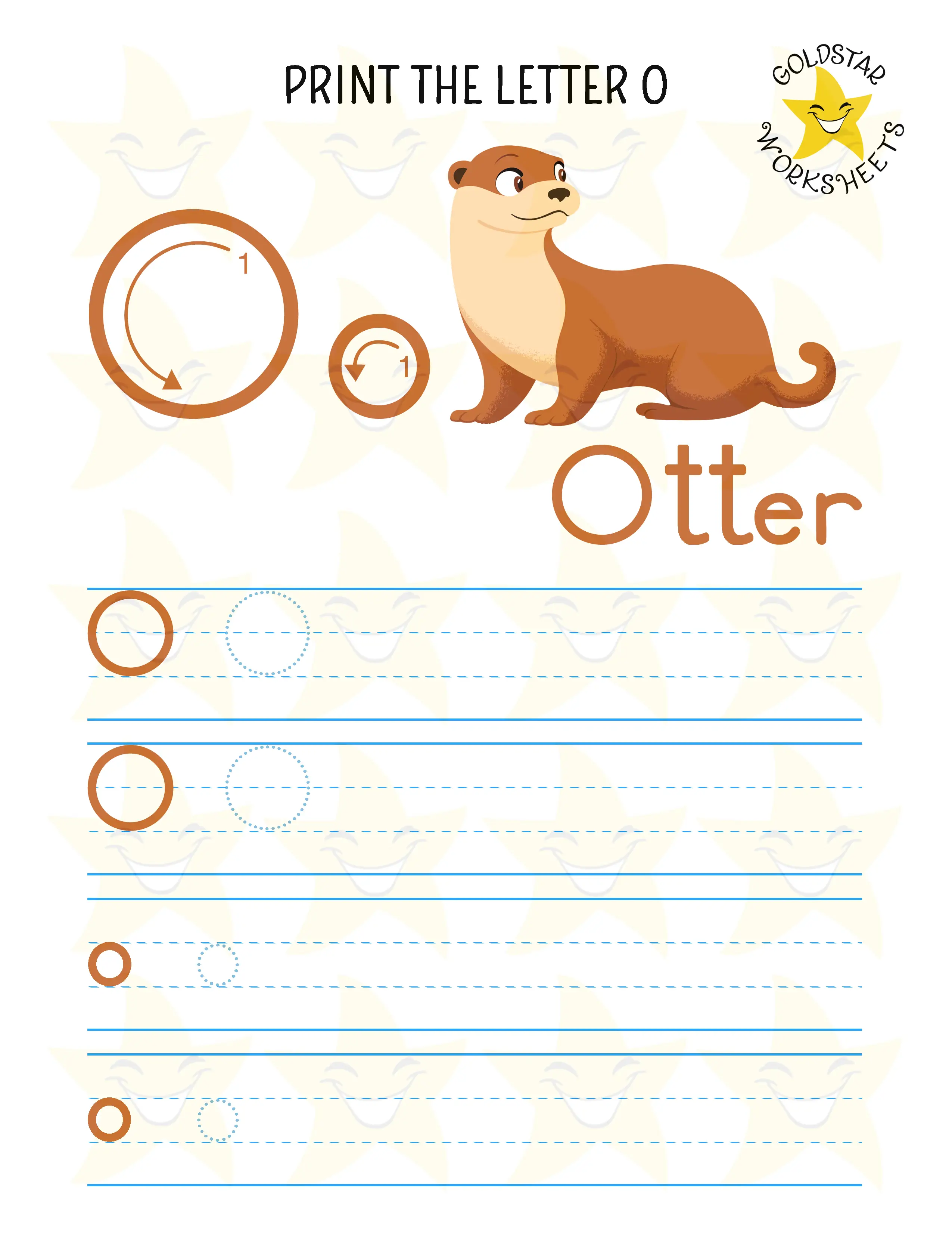 Print Mixed Case Letter O Worksheet