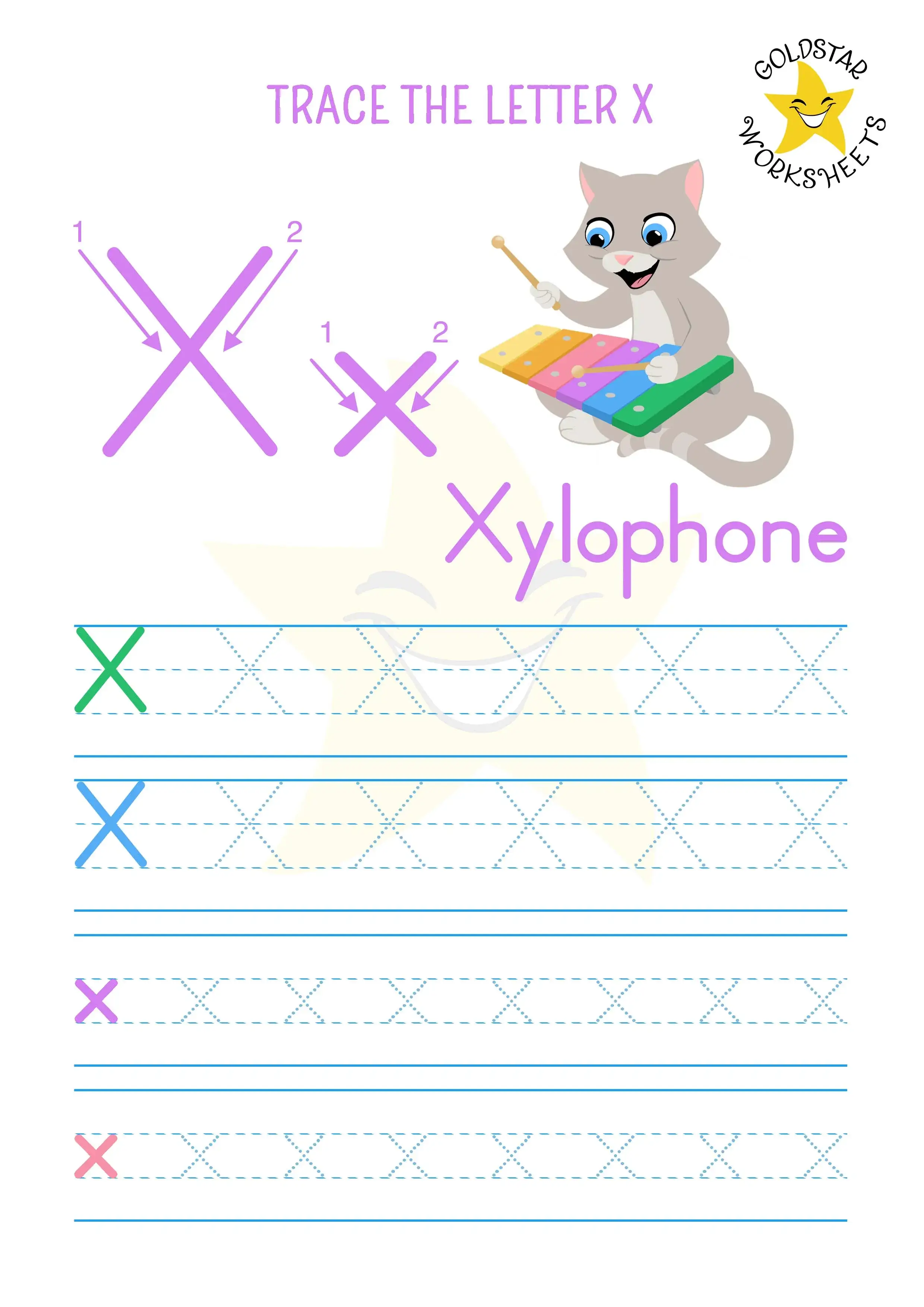 Unique letter X tracing worksheets with X-rays and Xantus birds! Perfect for preschool, kindergarten, and homeschoolers mastering the alphabet. Download today!