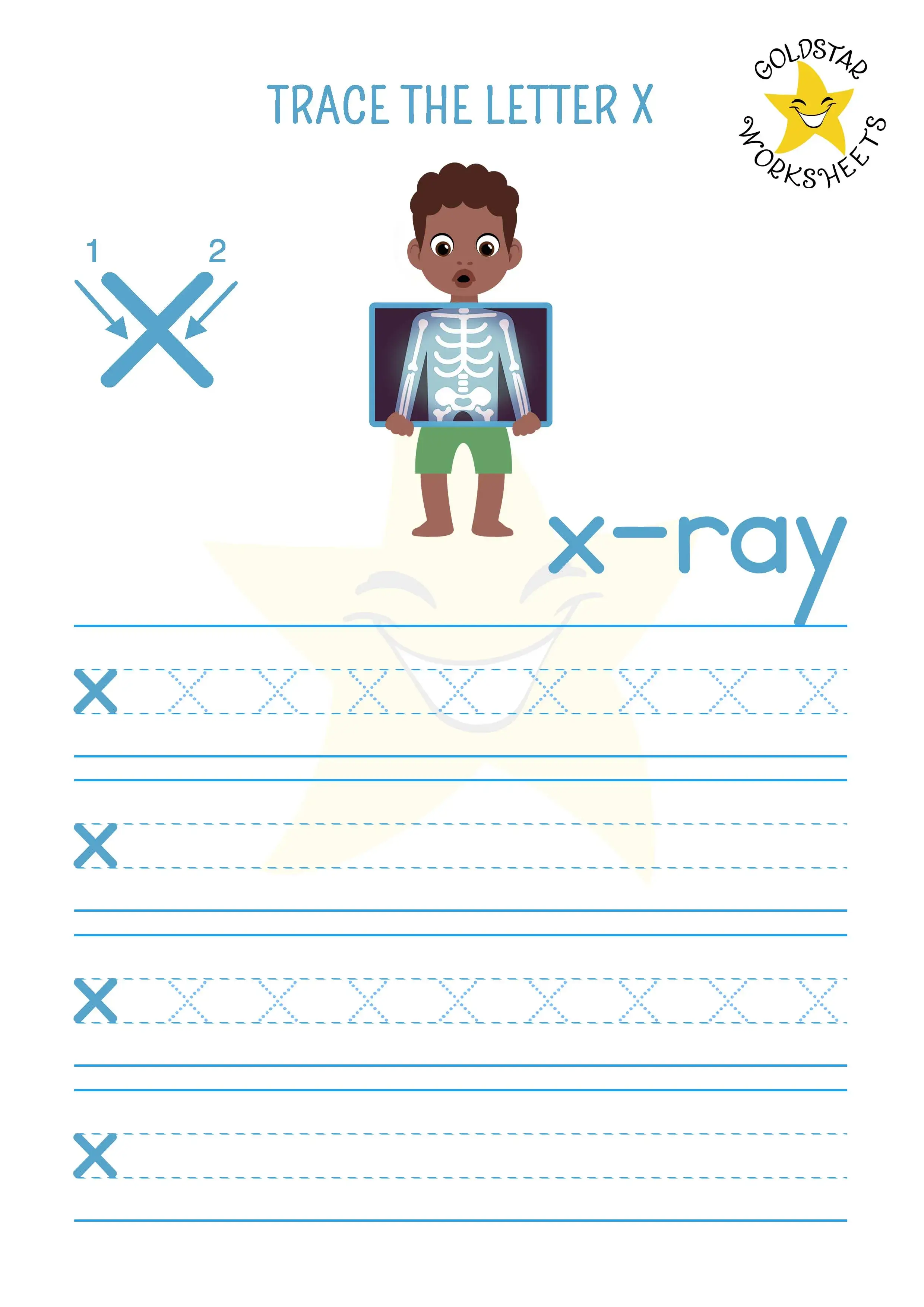 Exciting and Free Letter X Tracing Worksheets – X-Rays &amp; Xantus Birds!