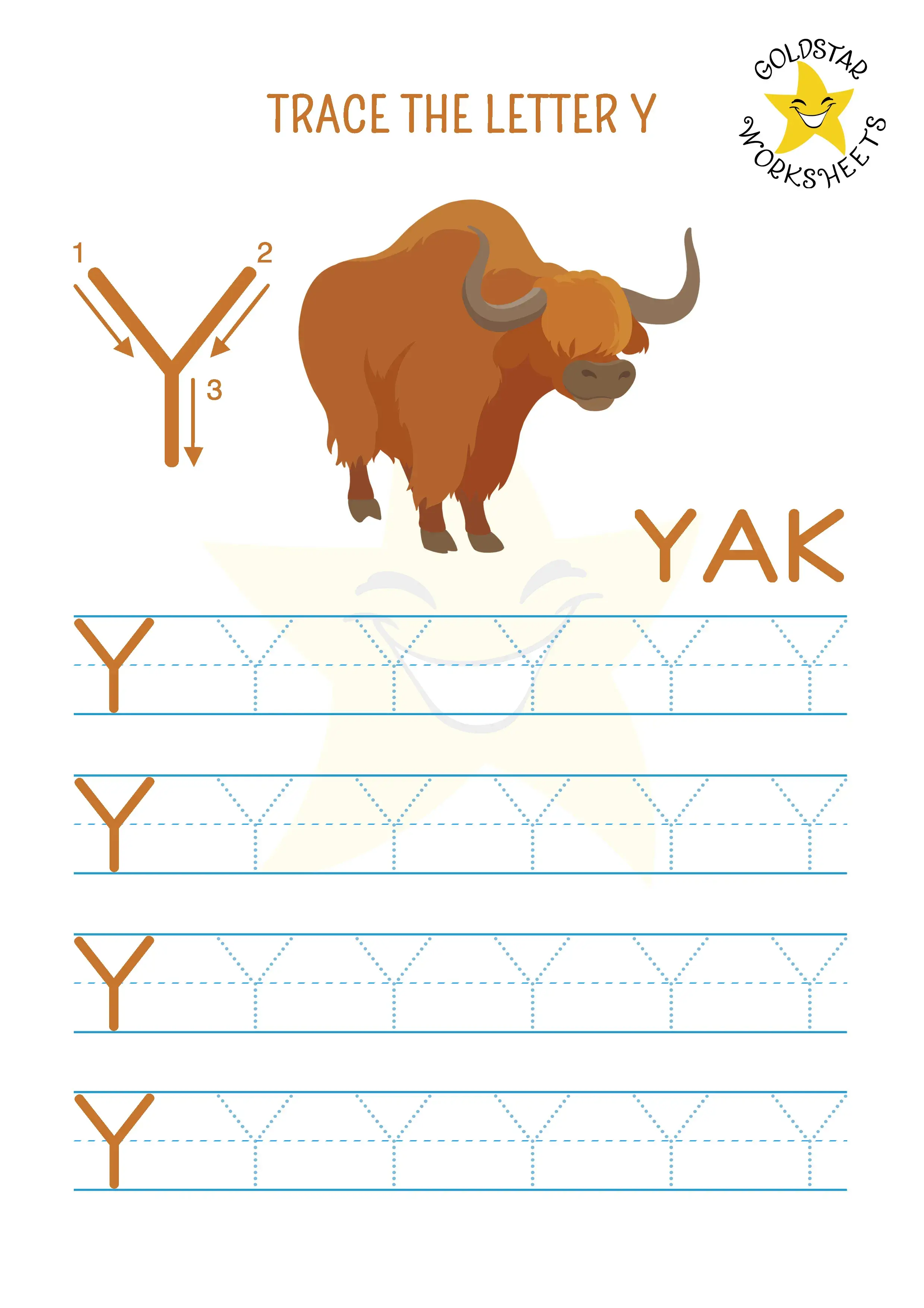 Printable Letter Y Worksheets