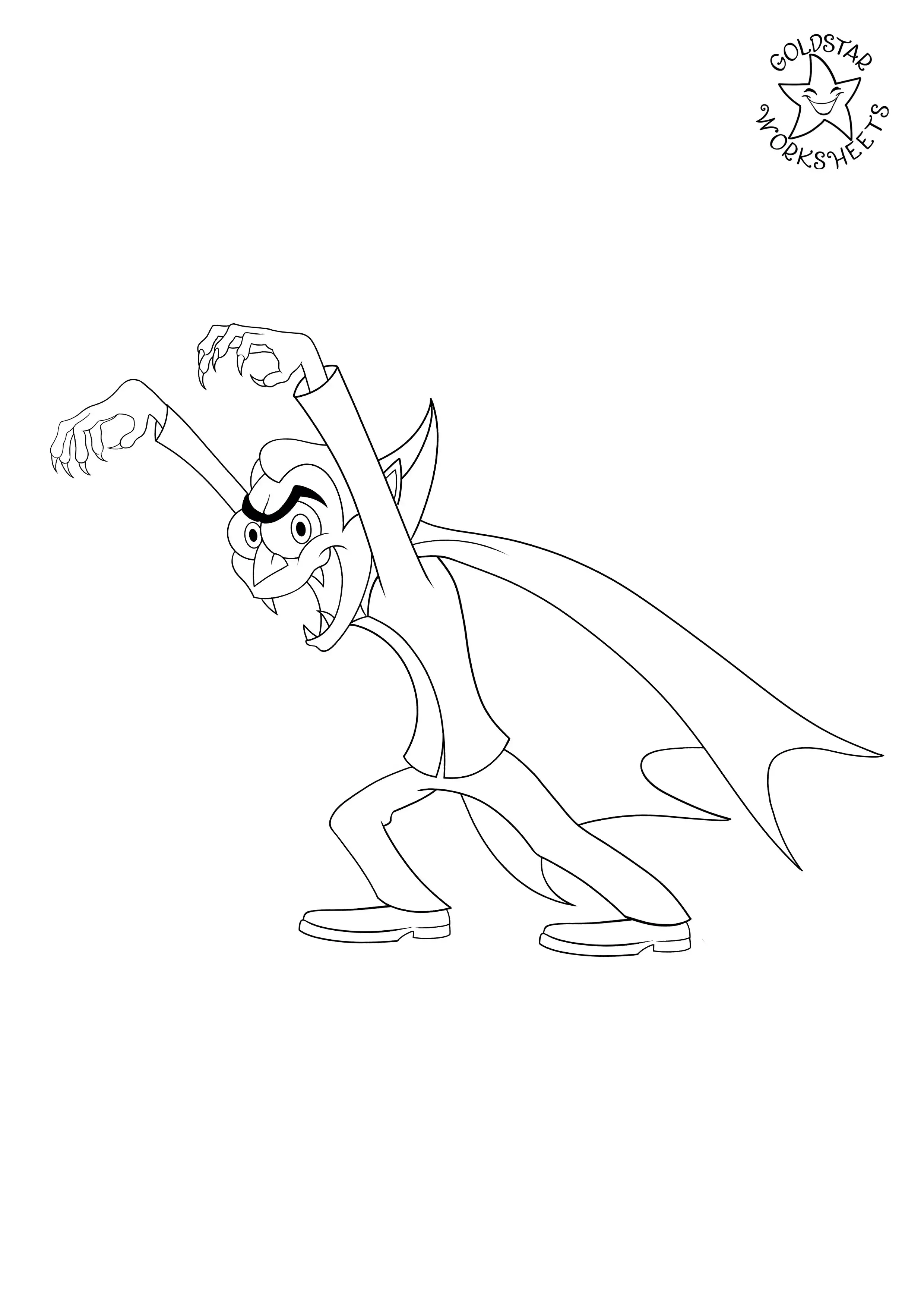 Vampire coloring page