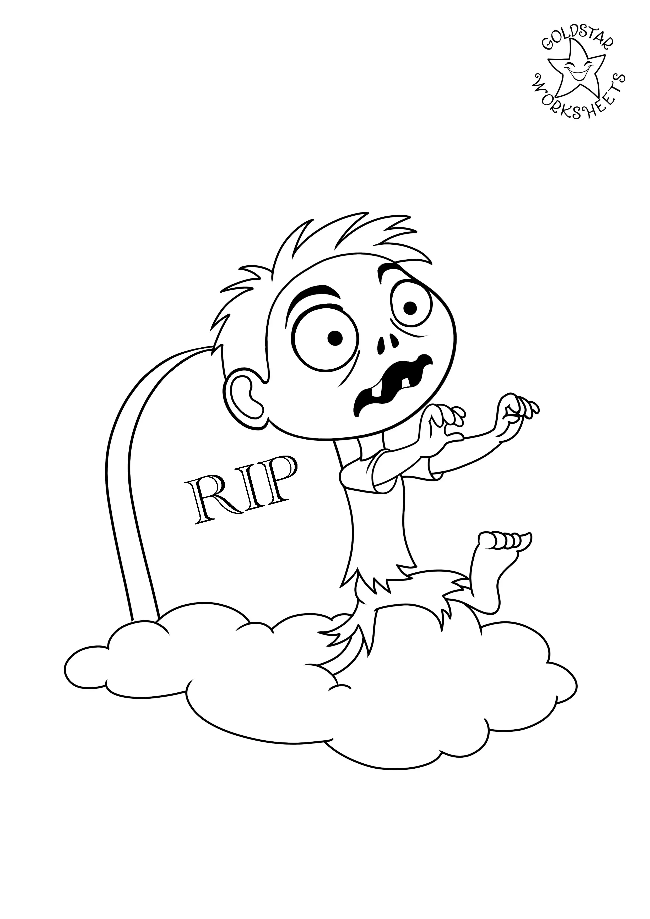 Zombie coloring page