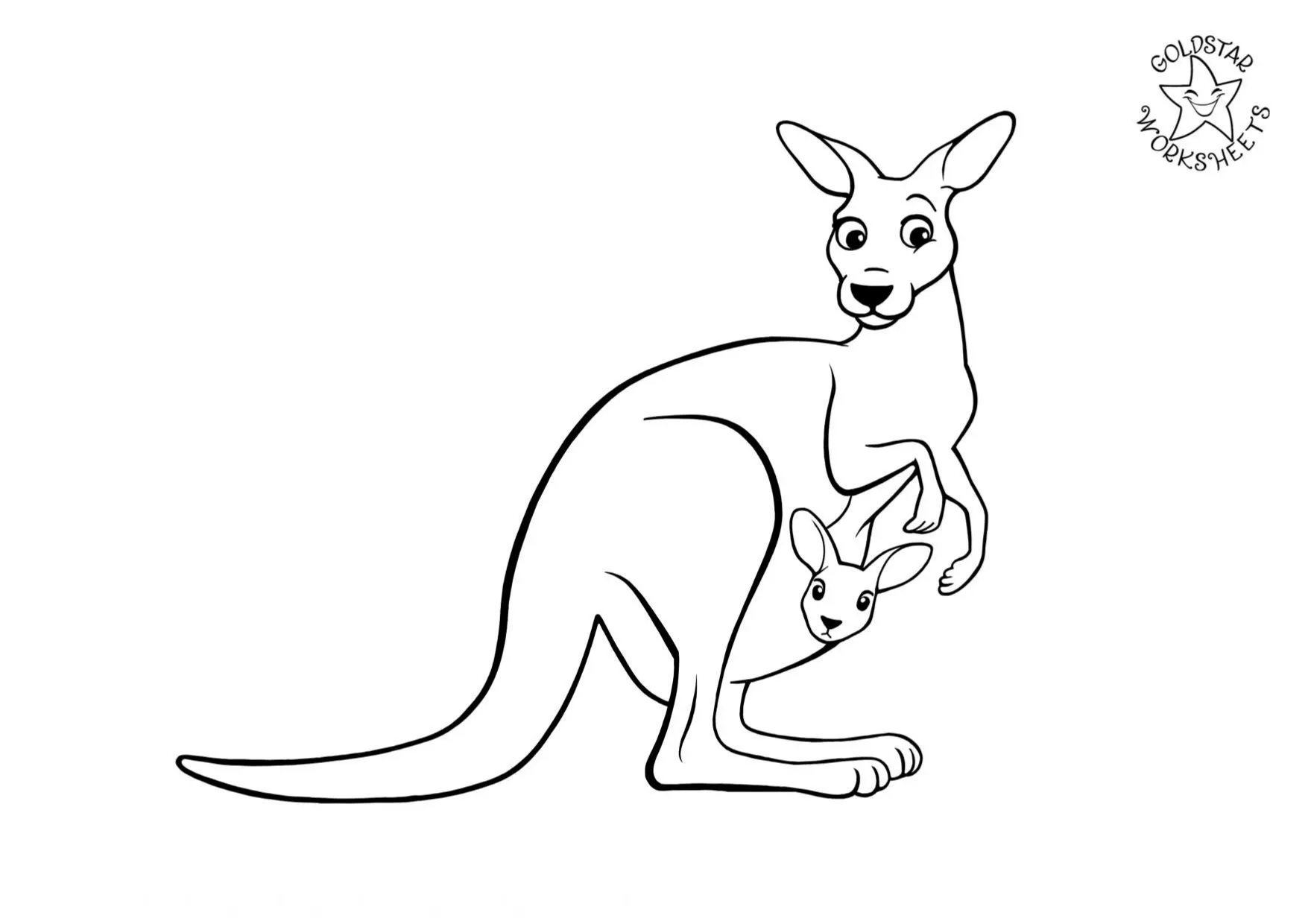 Kangaroo coloring page