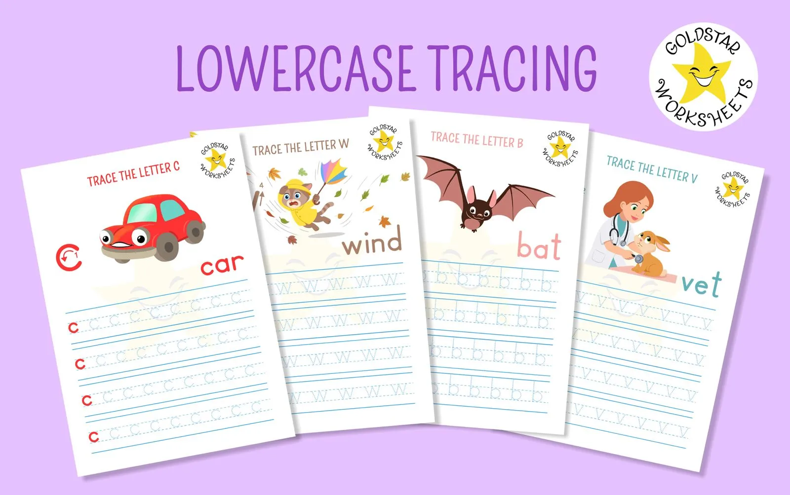 Selection of lowercase tracing worksheets Selection of lowercase tracing worksheets
