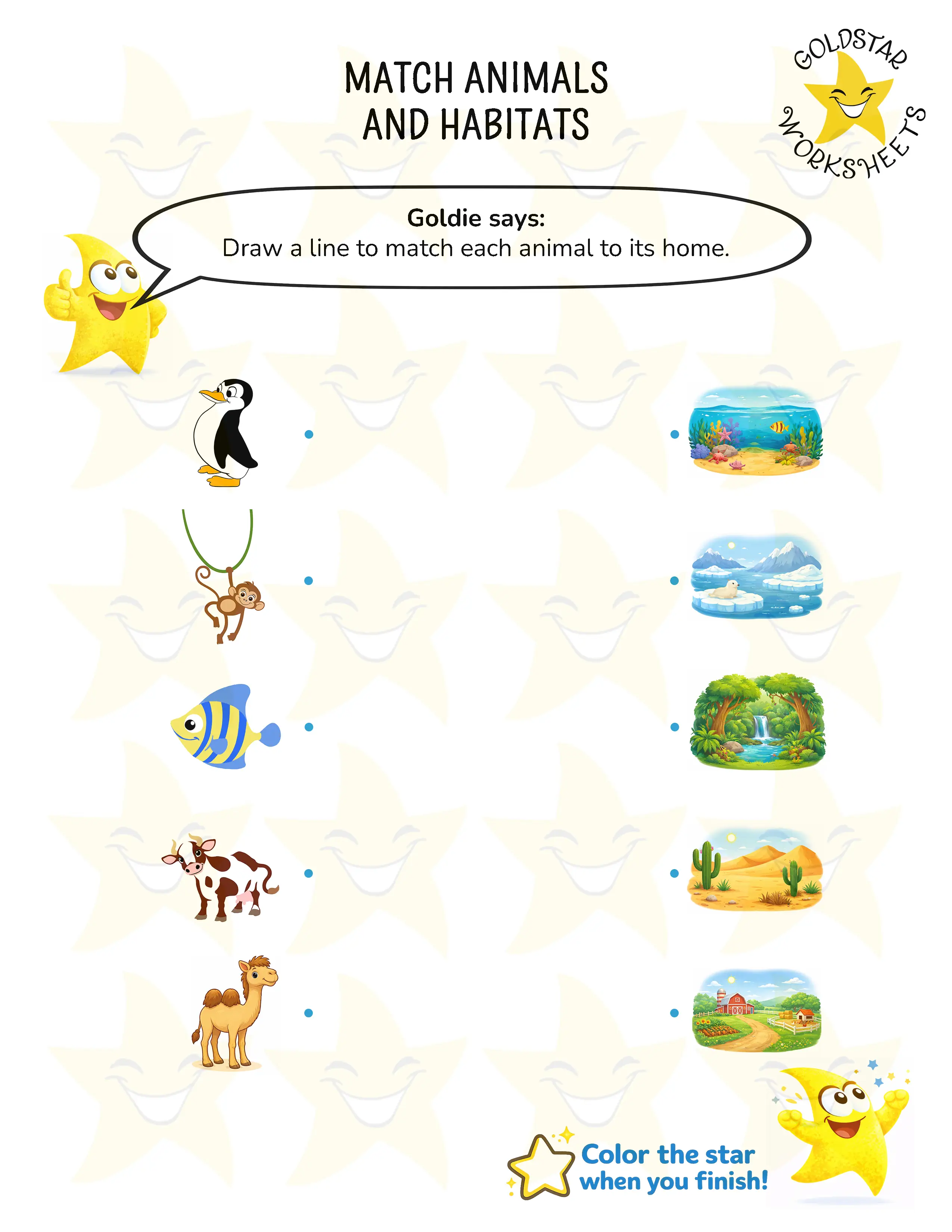 Animal Habitats Worksheets