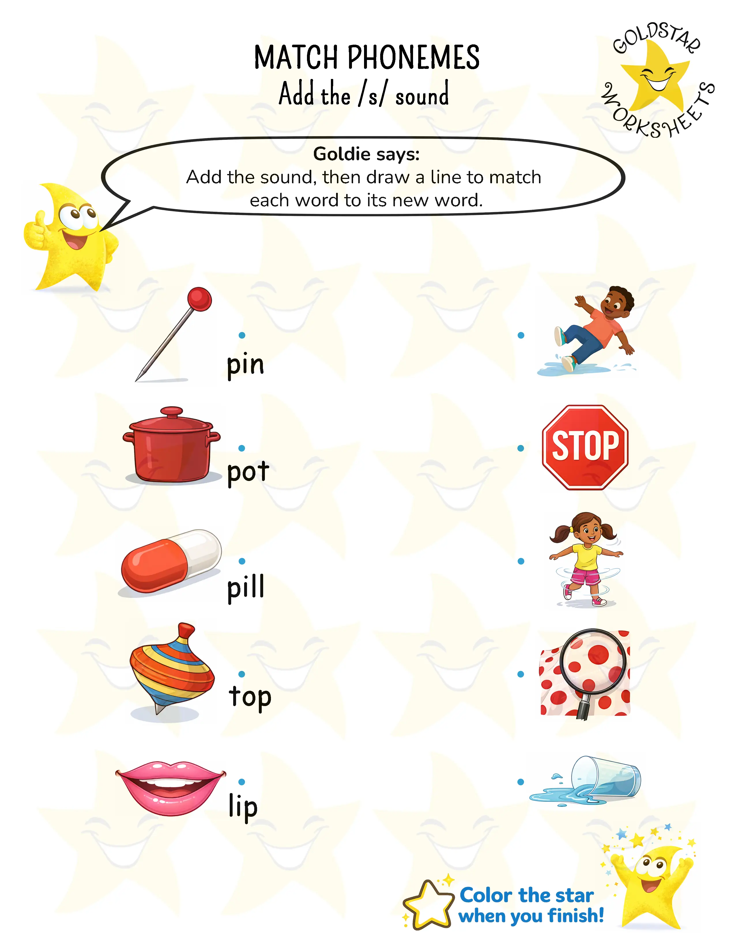 Match phonemes and add a letter worksheets