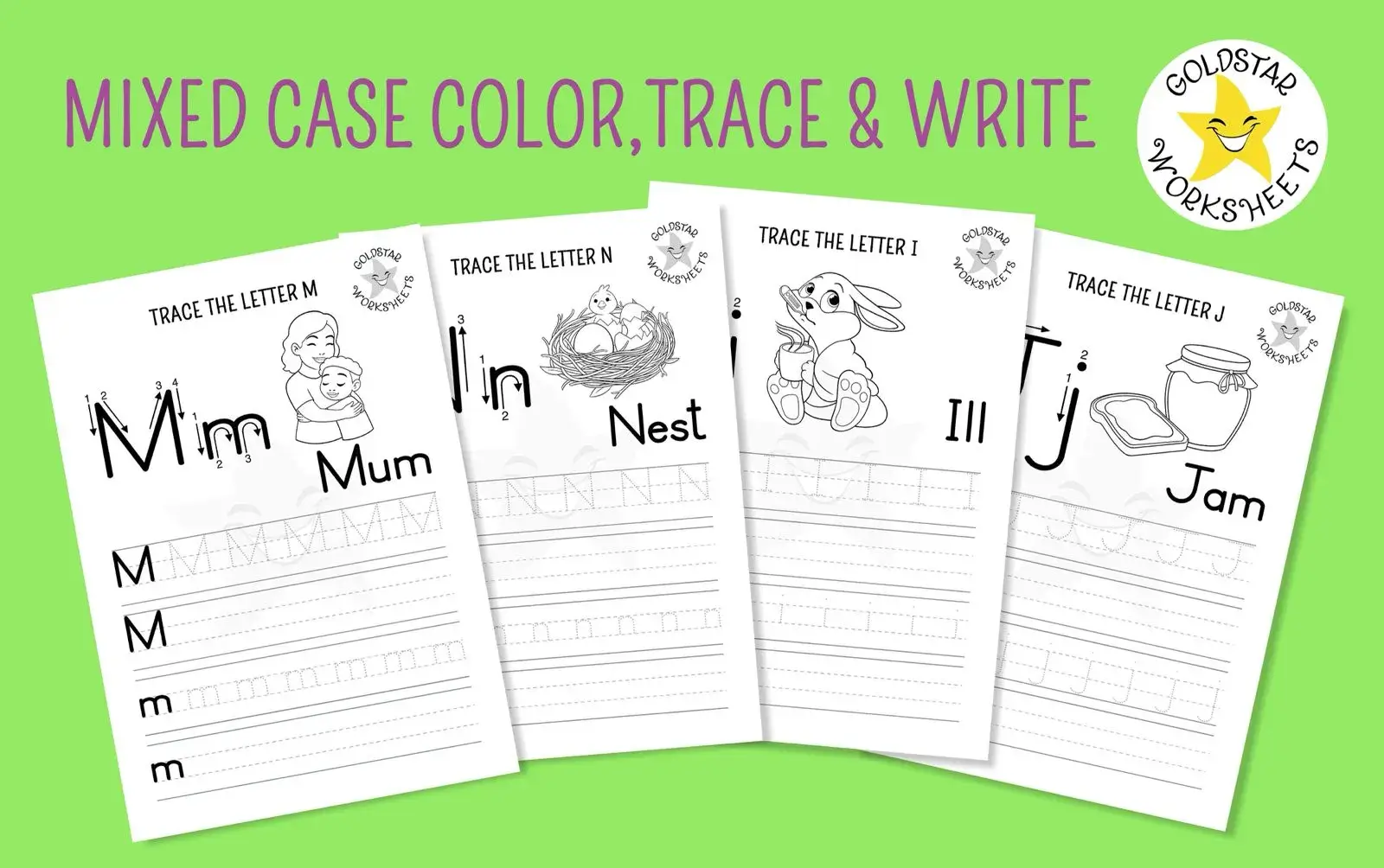 Mixed case trace, color and write worksheets