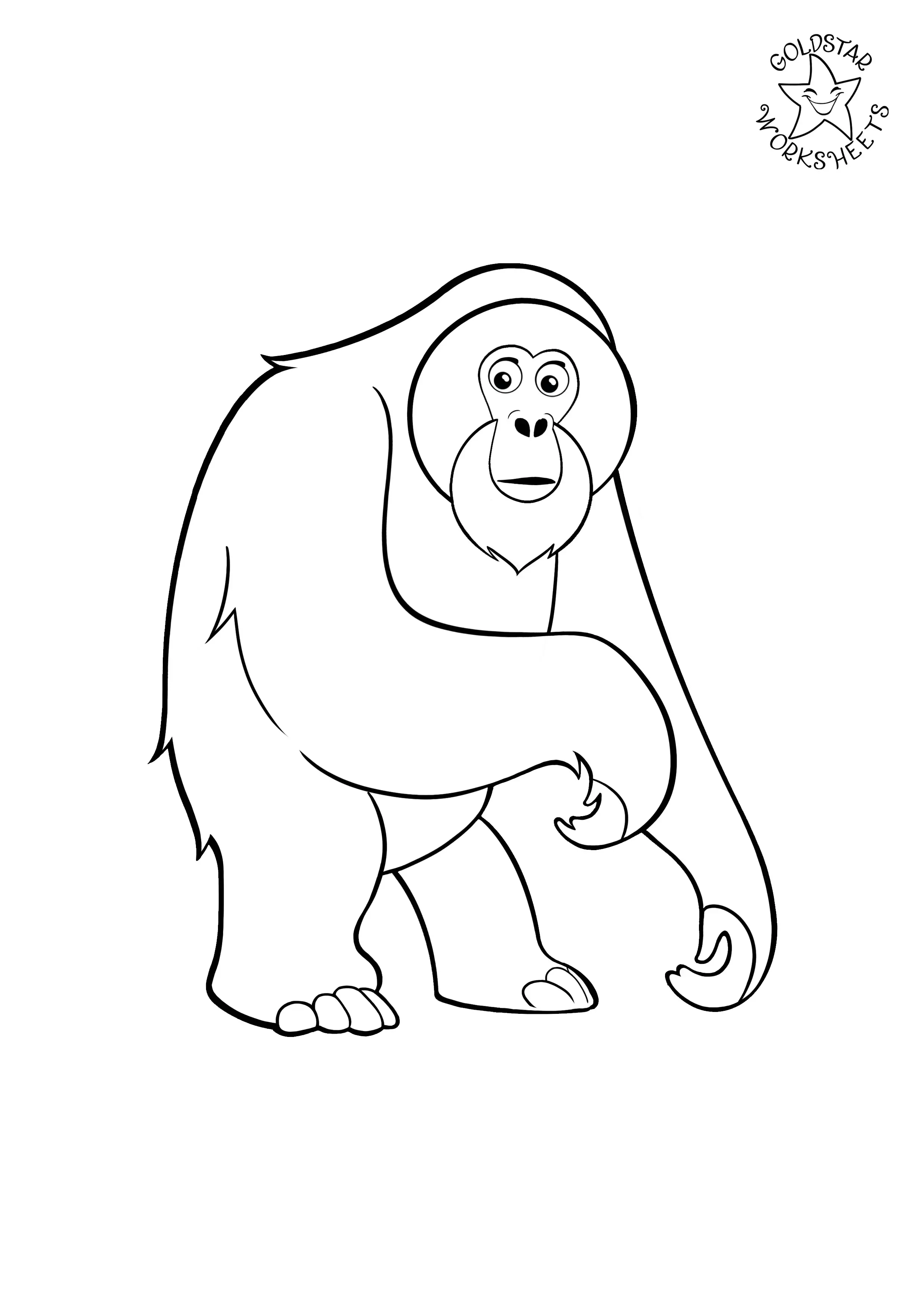 Orangutan coloring page