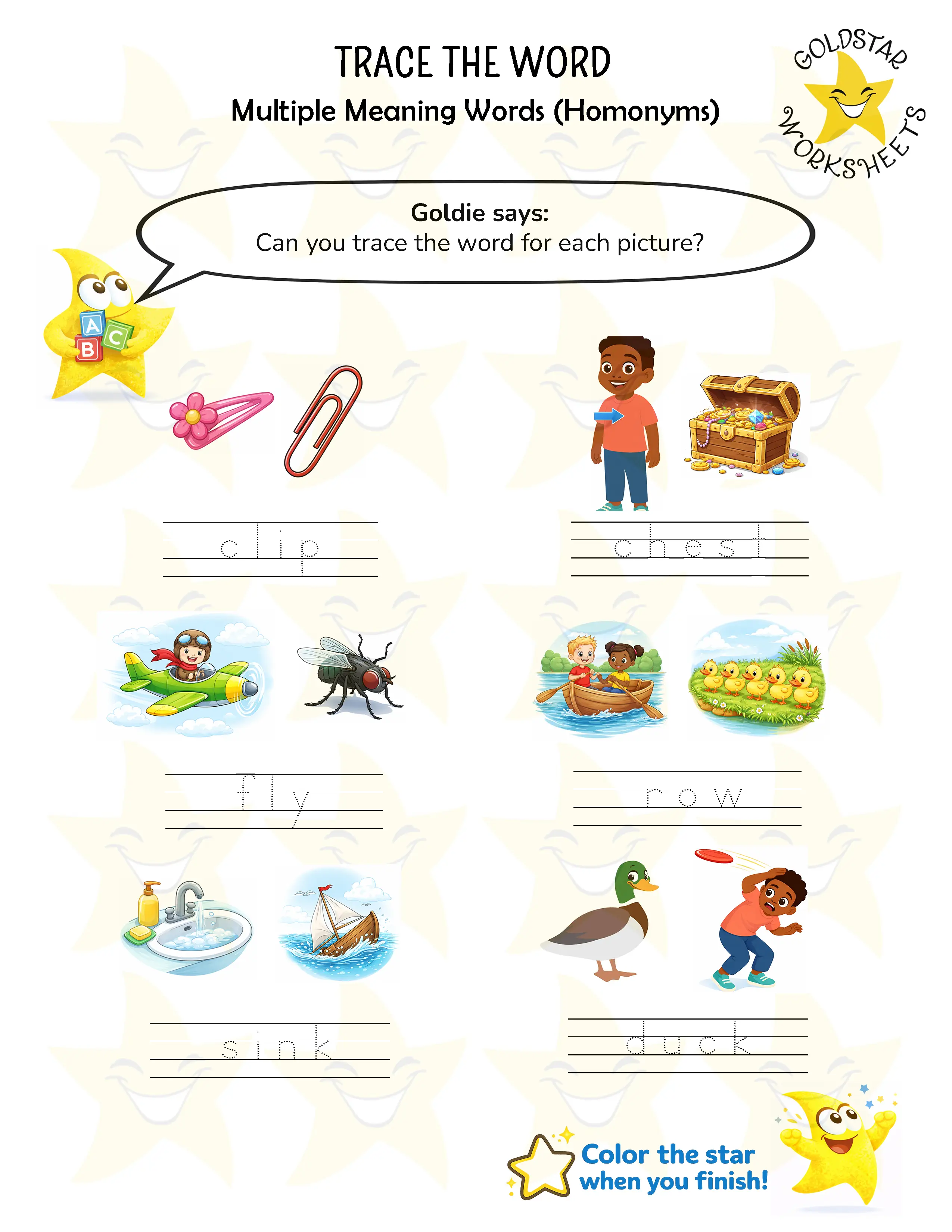 Multiple meaning words worksheet