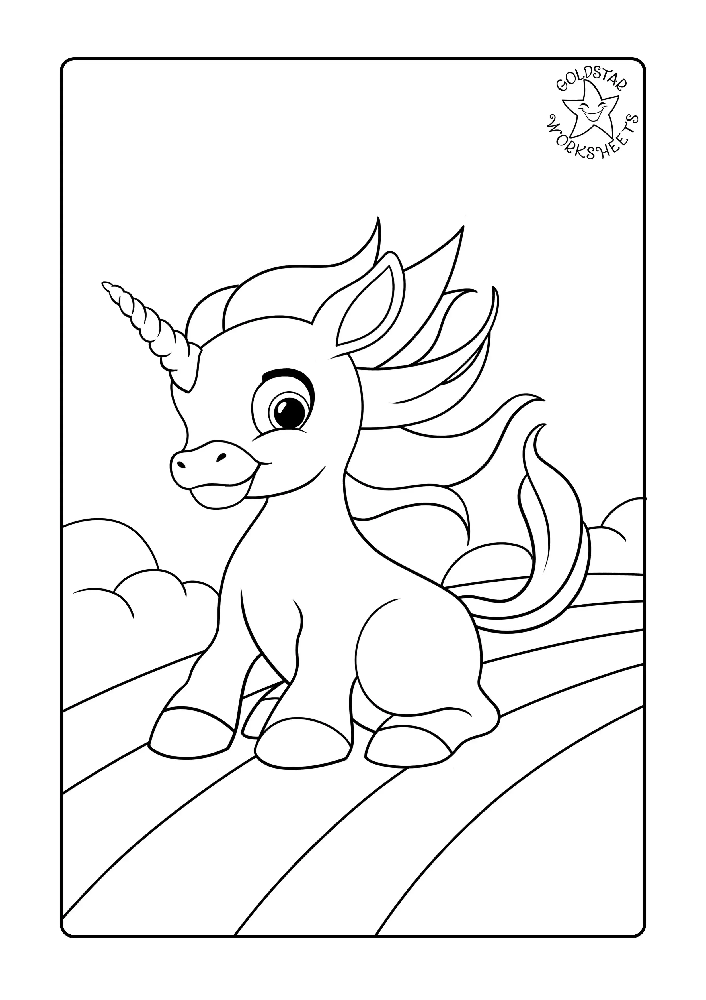 Unicorn coloring page