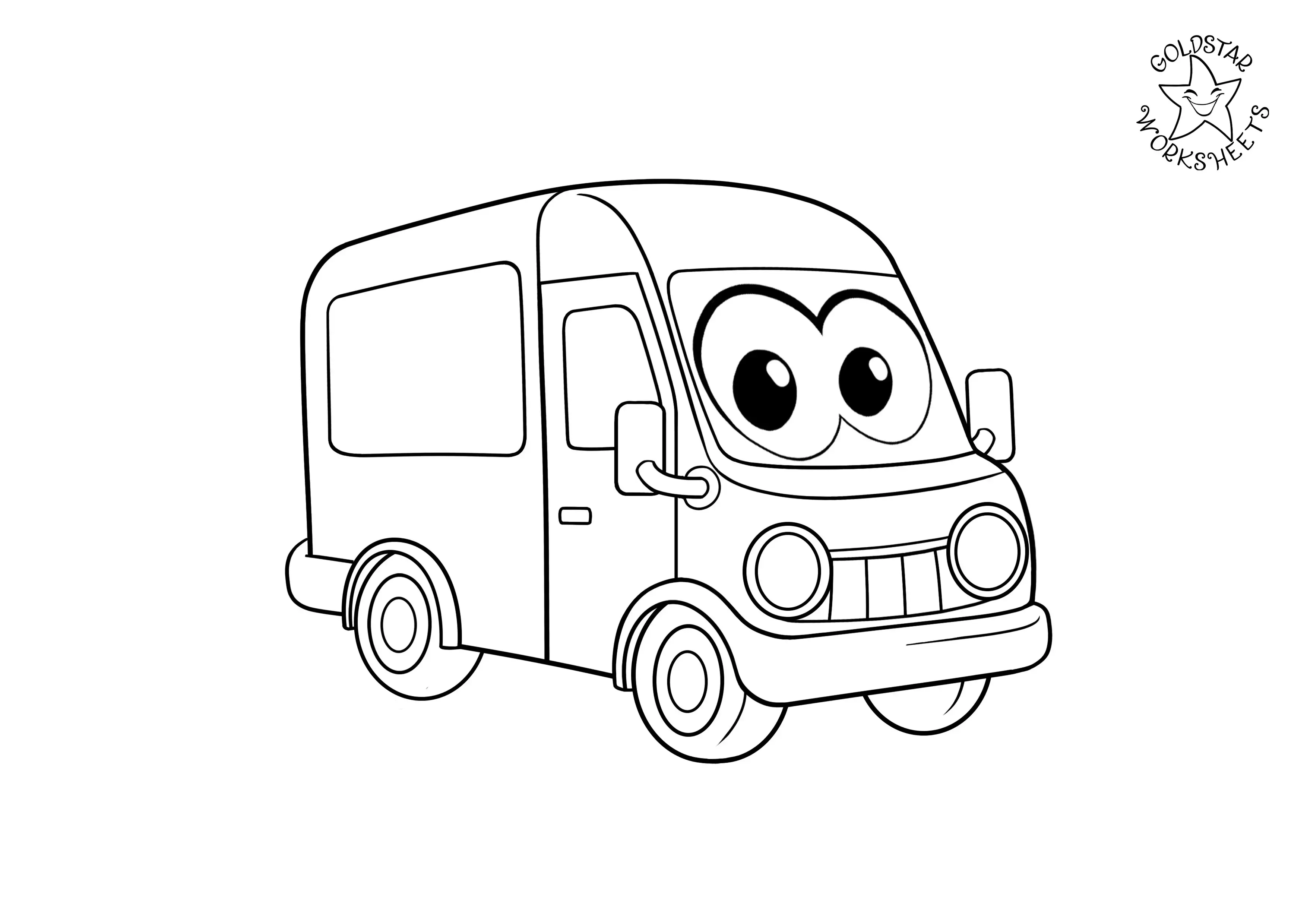 Van coloring page