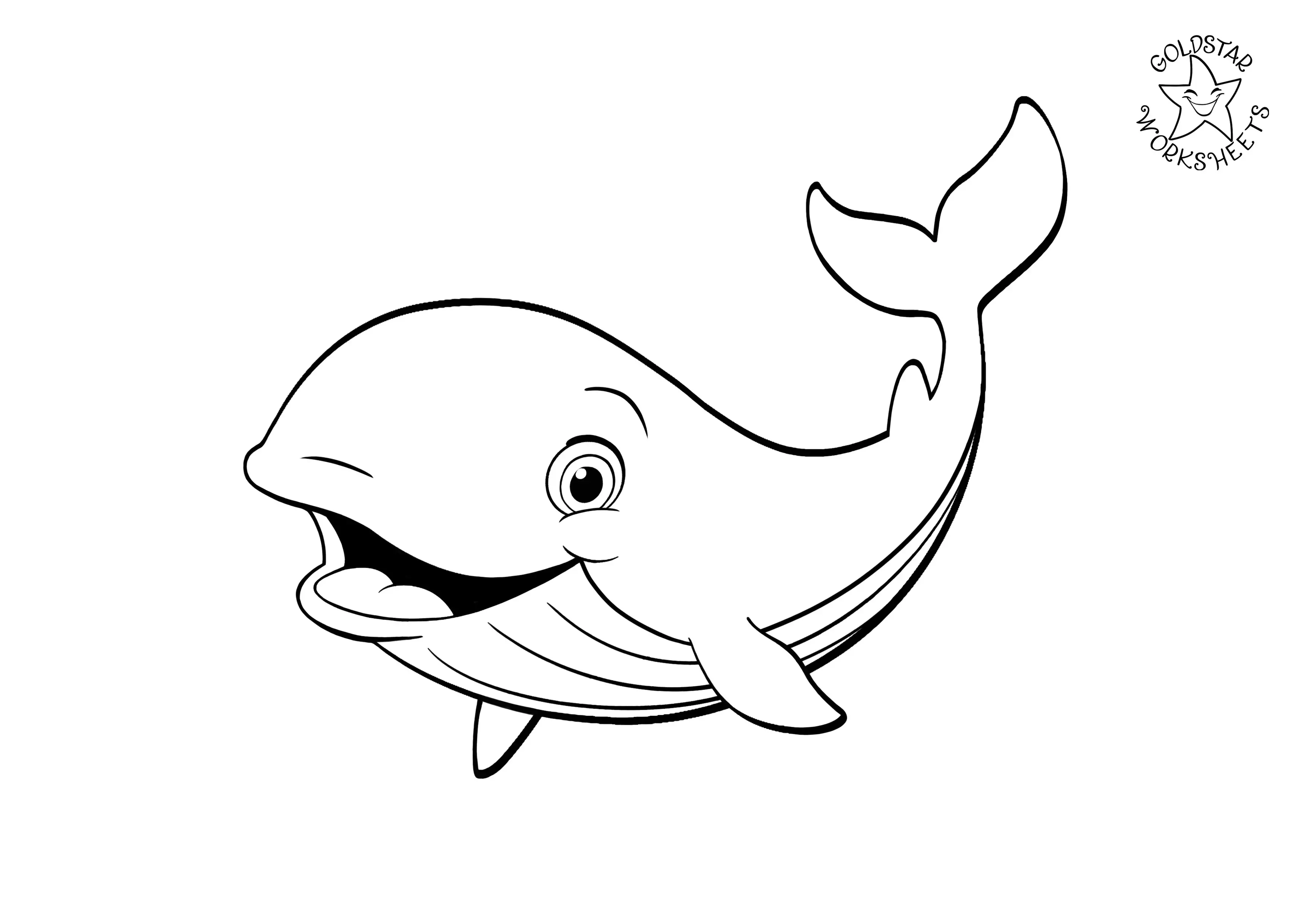 Whale coloring page