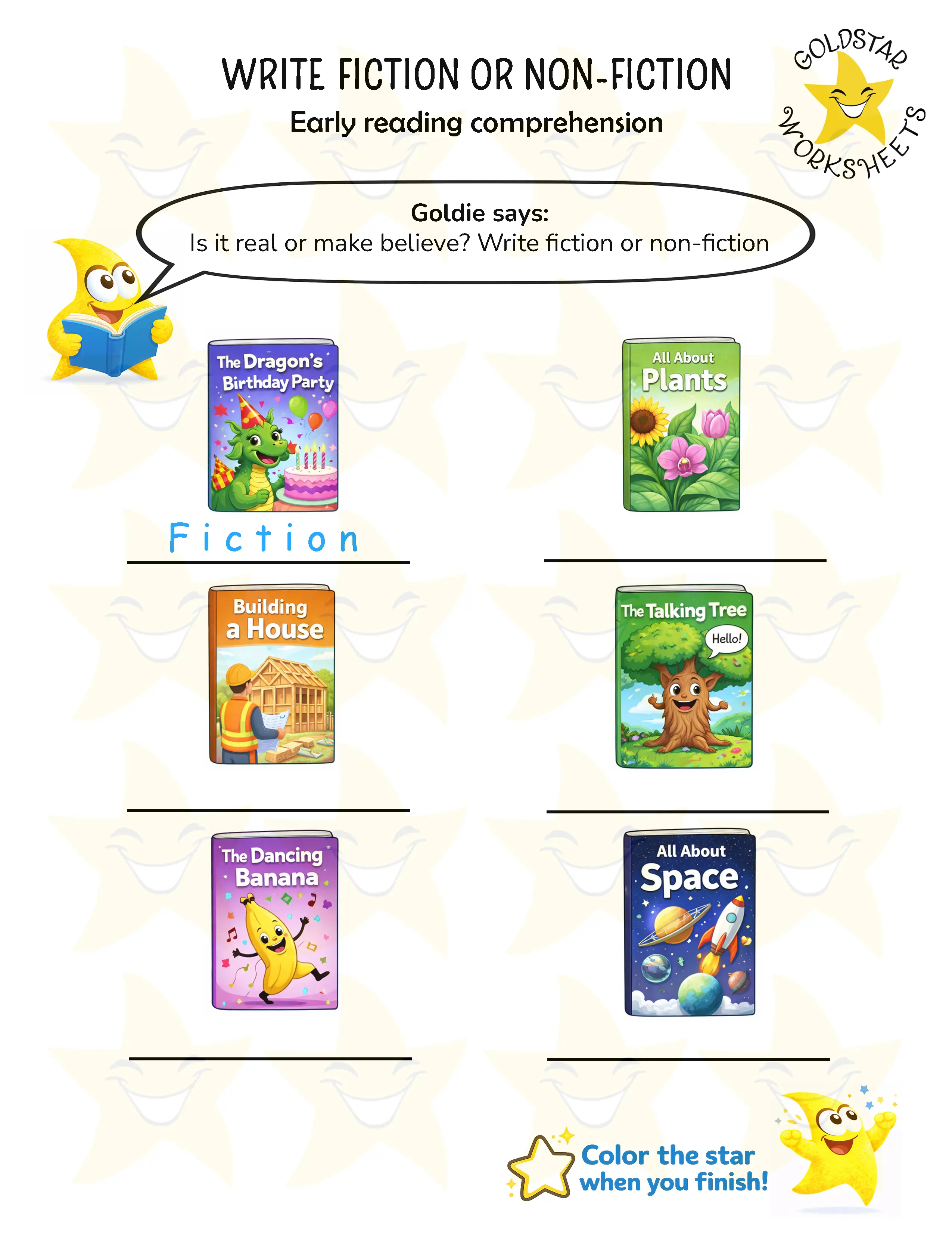 Fiction and Nonfiction Worksheets